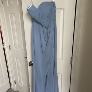 Azazzie bridesmaid’s dress. Dusty blue. Great condition. No tears or stains.